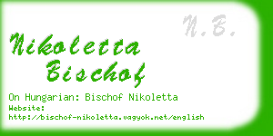 nikoletta bischof business card